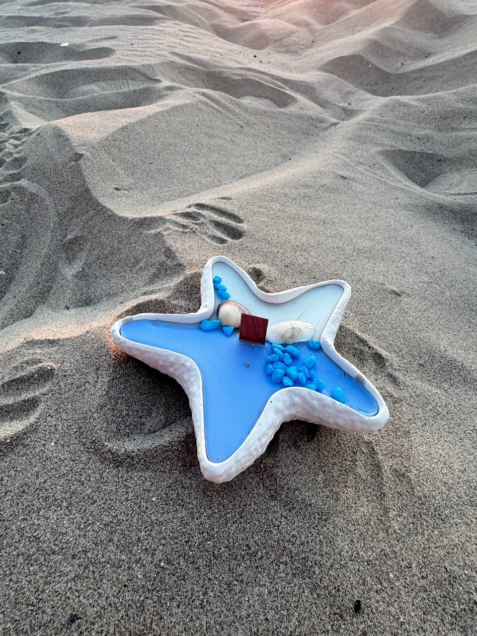 Portavelas de yeso · marino