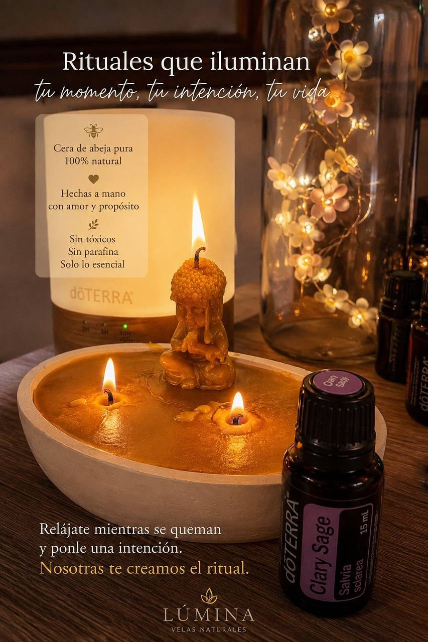 Ritual de cera y aceites esenciales