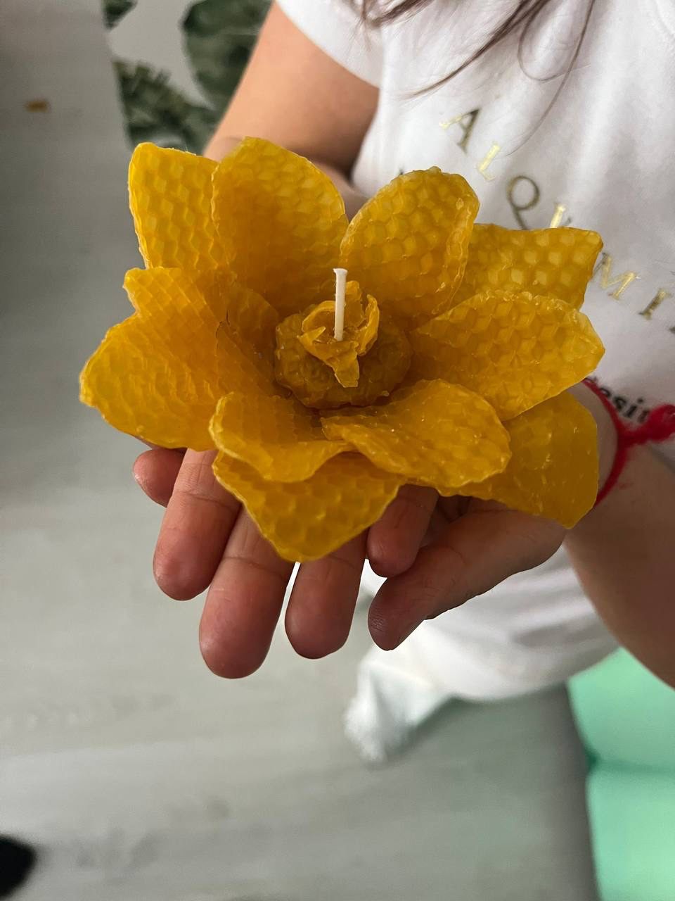 Flor de cera de abeja